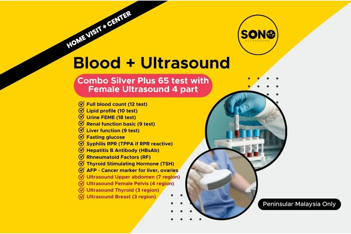 Silver Plus 65 Test + Female Ultrasound 4 Parts Scan