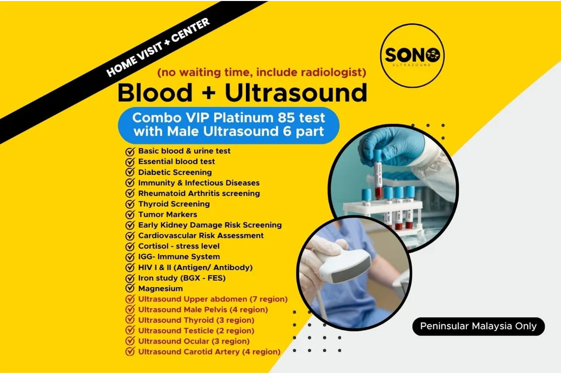 VIP Platinum 85 Test + Male Ultrasound 6 Parts